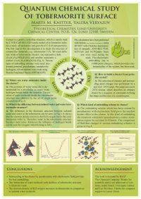 Quantum chemical study of tobermorite surface